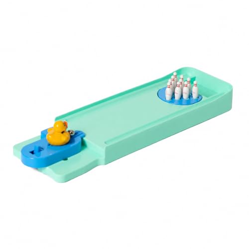 Mini Bowling Set, Wooden Bowling Game for Adults, Miniature Bowling Alley, Small Desktop Fun Toy - style: waterfowl Bowling