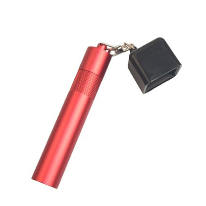 LAKE OF FIRE 3-in-1 Snooker/Pool Cue Tip Shaper with Repair Tool, Cue Tip Storage, and Billiard Chalk Holder - color: Red