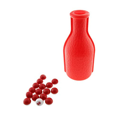 E-outstanding 16 Billiards Digital Dice and Billiard Dice Bottle Kit Red Billiard Game Kelly Pool Shaker Bottle with Standard Set of 16 Numbered Tally Balls Peas Billiard Accessories