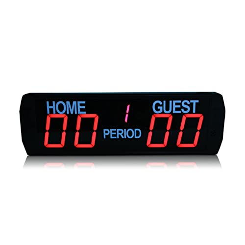 LED Digital Scoreboard Electronic Scoreboard, Portable LED Digital Electronic Scoreboard,with Remote Control Indoor Wall-Mount Digital Scoreboard for Basketball(with 05 Remote Control-1) - color: With 05 Remote Control