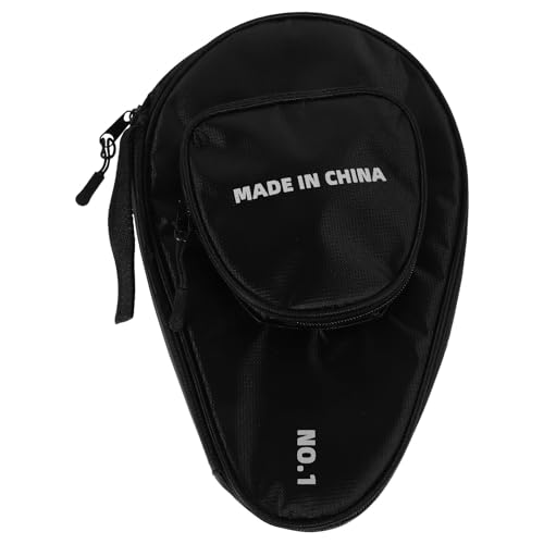 Garneck Table Tennis Paddle Case Double Racket Cover Gourd-shaped Hard Waterproof Bat Storage Bag with 7 Balls Holder for Professional Ping Pong Player