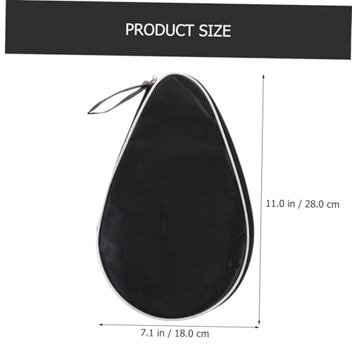 BESPORTBLE Protective Table Tennis Racket Storage Bag with Fixed Bat Holder Oxford Cloth Portable Organizing Case for Pong Paddles and Balls Black