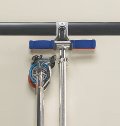 Rubbermaid FastTrack Rail Garage Organization Multi-Purpose Hook 50 lbs Capacity Satin Nickel Wall Mounted Storage System Direct Mount into FastTrack Garage Rail for Home/Garage Organization - style: Multi-Purpose Hook