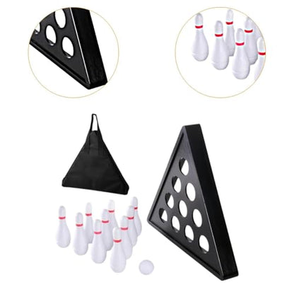 Tabletop Shuffleboard Bowling Pins Set Indoor Outdoor Shuffleboard Game for
