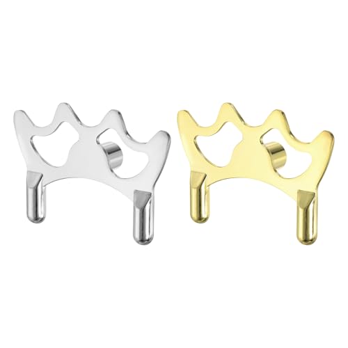 Billiard Bridge Head, Pool Cue Stick Bridge Screw-on Metal Cue Rests Billiard Accessories - color: Gold/Silver, style: Low Fork