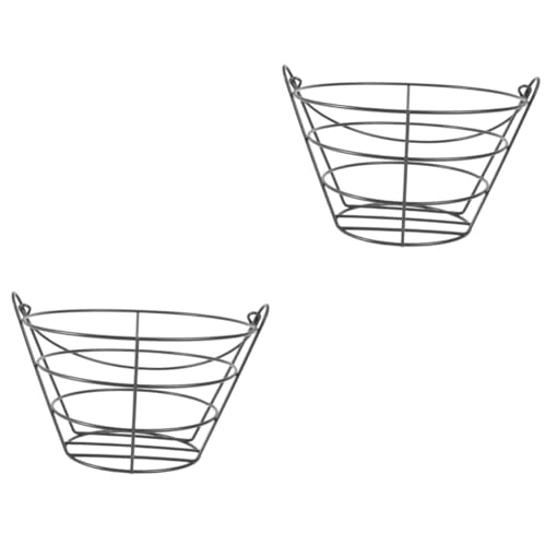 BESPORTBLE 2pcs Golf Carrying Basket Metal Golf Baskets Metal Storage Baskets Golf Bucket Golfball Container