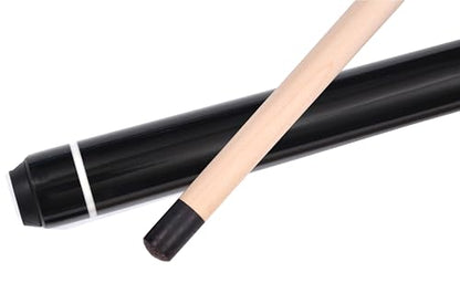 Accuplay Billiards 58" - 2 Piece Break Pool Cue Stick Made of Hardwood Canadian Maple - 23 Ounce Choose Black, Red, Green or Blue - color: Black