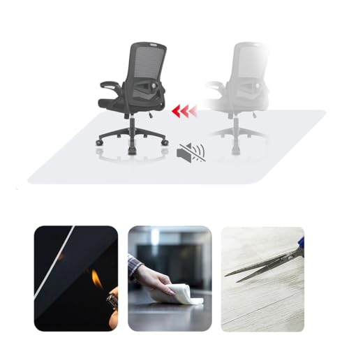 Office Chair Mat For Hardwood Floor, 75x120cm/150x120cm/180x200cm Clear PVC Table Cover, Computer&Desk Chair Mat, 1mm Floor Protector Mat For Rolling Chairs, Can't Be Used On Carpet(Size:29x47in) - size: 29x47in