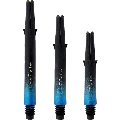 L-style L-Shaft Carbon Dart Shafts - Locked - Set of 3 - color: Black/Blue, size: Medium (330)