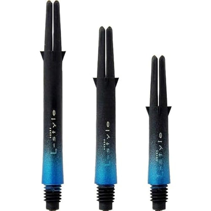L-style L-Shaft Carbon Dart Shafts - Locked - Set of 3 - color: Black/Blue, size: Medium (330)
