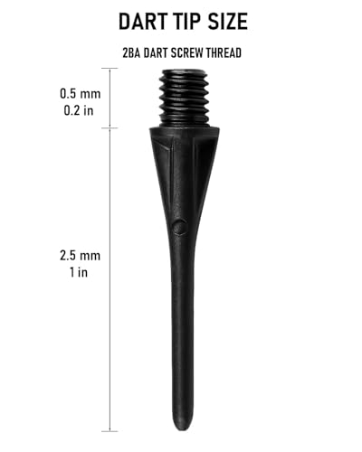 50-Pack Soft Tip Darts with 2BA Thread – High Compatibility & Easy Installation, Durable Replacement Tips for All Darts