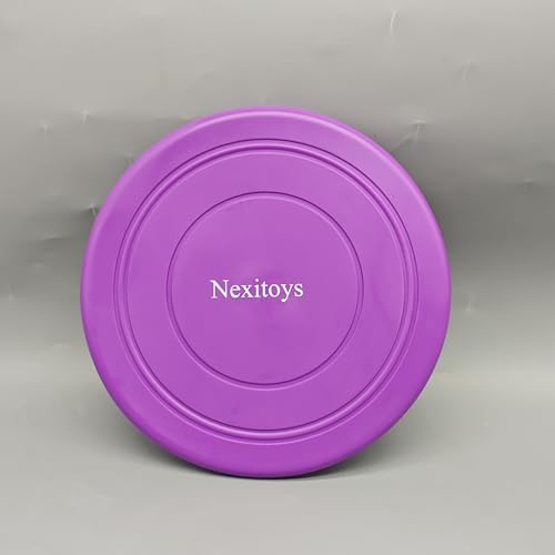 Nexitoys Flying Saucers, 17.5cm Silicone Disc, 66g Soft & Burr-Free Throwing Disc for Fitness and Outdoor Training – Purple
