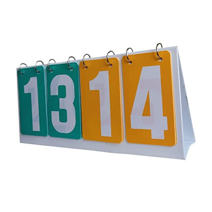 SM SunniMix 4 Digit Flip Score Scorekeeper Competition Portable Tabletop Scoreboard for Basketball Tennis Ball Badminton Baseball Sports