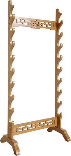Portable Billiard Cue Rack Pool Table Accessory Organiser Wooden Pool Cue Holder - Freestanding Pool Ball Floor Stand For Game Room Clubs Hardwood Wall Mounted Pool Cue Holder(9) - size: 9