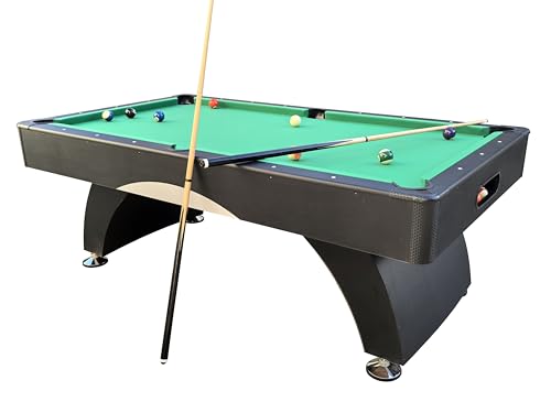 Billiard Table, 7 FT Pool Table with with Balls, Cues, Chalk, Brush and Triangle, Pool Table Set for Family Game Room, Adult Rrec Room, Basements, Man cave or Garage