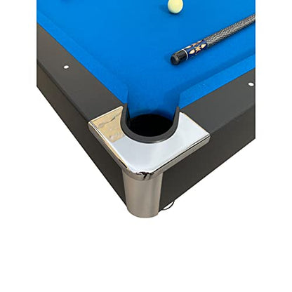 RACK Draco 7-Foot Tournament Billiard/Pool Table – Professional Competition Game Table - color: Blue Felt with Black Body