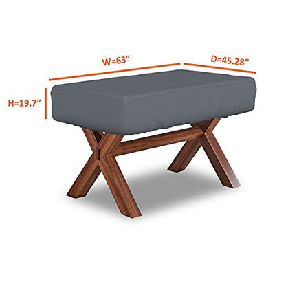 Foosball Table Cover 12 Oz Waterproof - 100% Weather Resistant Outdoor Game Table Cover with Elastic at 4 Sides (63"W x 45"D x 19.7"H, Grey) - color: Grey, size: 63"W x 45"D x 19.7"H