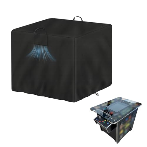 Arcade Table Cover, 600D Oxford Covers Compatible with Arcade1Up Pac-Man Head-to-Head Arcade Machine ,Waterproof & Dust-Proof, Indoor Game Table Accessories,Black,36.6*24.4*28.7inch (Cover only)