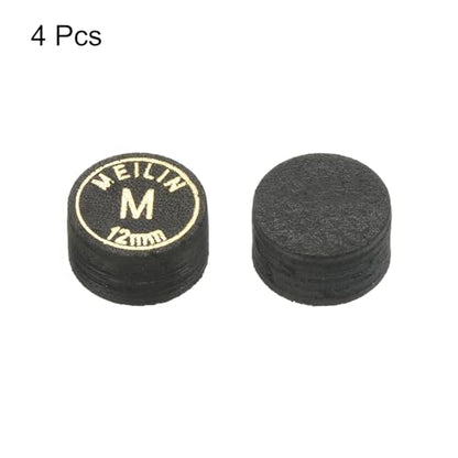 PATIKIL Pool Cue Tips Multiple Layer Pool Billiard Cue Tips Laminated Glue-on Snooker Stick Tip Billiard Accessories - size: 12mm, style: Medium