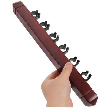 POPETPOP 2pcs Billiard Stick Mount Pool Stick Holder Slots Storage Rack Billiard Supplies - color: Dark Red