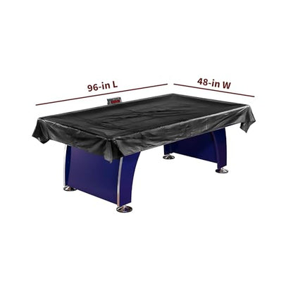 Hathaway Universal Air Hockey Table Cover for Family Game Room, Black – With Universal Fit for 6 to 7.5 Ft Tables, Weighted Corners, Weather-Resistant Polyester, Reinforced Edges