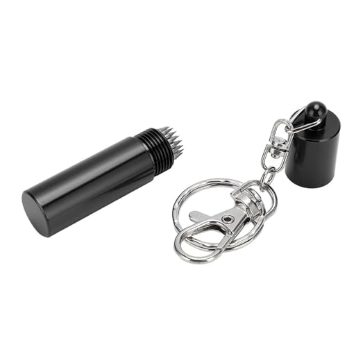 Billiard Cue Tip Tool with Keychain – Billiard Pool Snooker Stick Shaper Cue Tip Pick Pricking Pin Grinding Repair Tool for Snooker Pool Cue Tips - color: Black