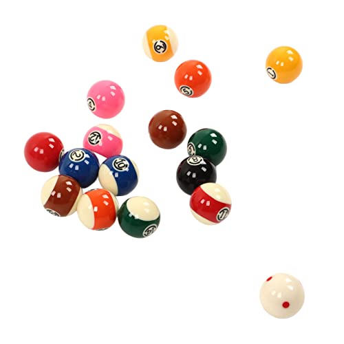 Billiards Balls Replacement, 5.72cm Billiards Balls 16 Pieces Large Size Resin Pool Balls Set for Entertainment