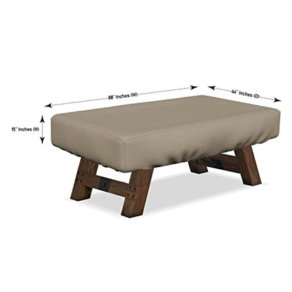 Covers & All Air Hockey Table Covers, Made of 12 Oz Waterproof & UV-Resistant Cover Max Fabric, Suitable for Indoors/Outdoors (88" W x 44" D x 15" H, Beige) - color: Beige