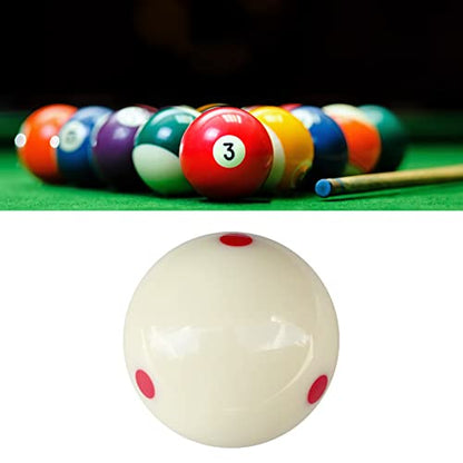 Pool Billiard Cue Ball Training Set, 2-1/4" Regulation Phenolic Resin, 6 Dot Measle & Aim Target Practice Balls, Spin & Accuracy Training Aid for Beginners & Advanced Players - color: Red & Blue Measle Balls