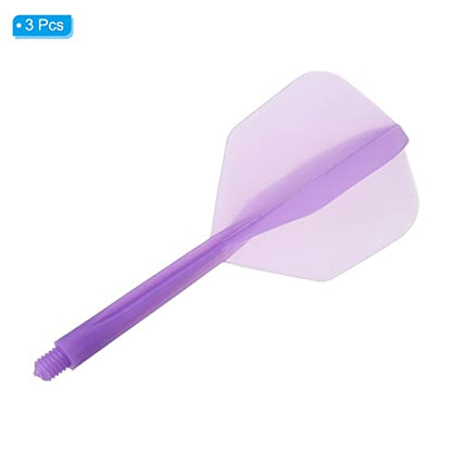 PATIKIL Integrated Dart Shaft & Flights, Pack Lightweight Plastic Dart Flight Set - color: Purple