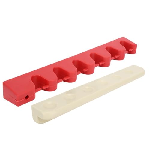 6 Hole Billiard Cue Rack Wall Mount – Rubber Billiard Pool Cue Holder for Storage Snooker Stick,Space-Saving Hanging Bracket with Sturdy Design