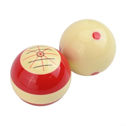 Billiard Training Cue Balls, Pool Practice Balls With Dots for Skill Improvement, Resin 57.2mm/2.25 Inch Set for American Billiards