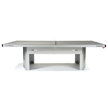 Cornilleau - Outdoor 510 Fixed Campus Ping-Pong Table for Communities and Schools (Camping, Parks, etc) - Competition Bounce (Blue or Grey 7mm) - FFTT Leisure and School Approval (Grey)