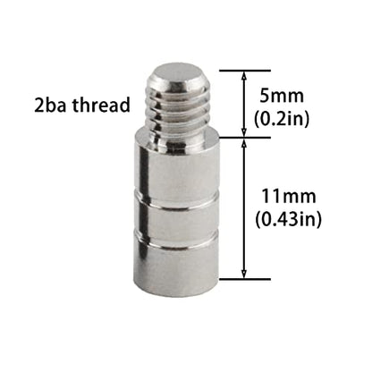 9pcs 2g Dart Weights Fine Copper 6x11mm Black/Silver/Brass 2ba Thread for Dart Accessories