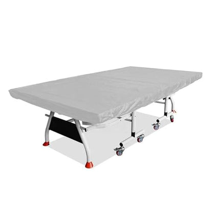 Table Tennis Table Cover 280x150cm, 210D Oxford Waterproof Protective Case Indoor Outdoor for Ping Pong Tables, Silver
