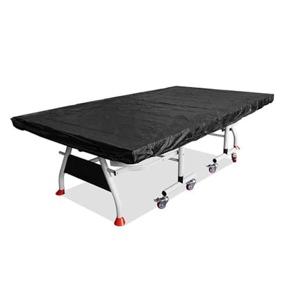 Outdoor Waterproof Table Tennis Table Cover 280x150x5cm Polyester for Ping Pong Tables Protects Against Rain Dust Sun (Black) - color: Black