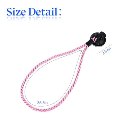 zipelo Hat Mounts for Car, Cowboy Hat Holder Rack with Suction Cup and Handmade Rope, Car Accessories, Universal Cowboy Hat Hanger for SUV Truck Vehicle Home (Pink) - color: Pink