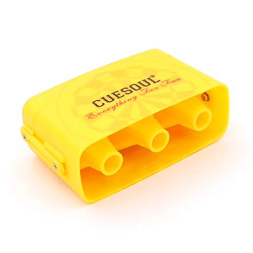 CUESOUL ANTIE Hard Dart Case with Peking Opera Mask Design and Dart Flights Case for Your Choice - color: Dart Flight Case-Yellow