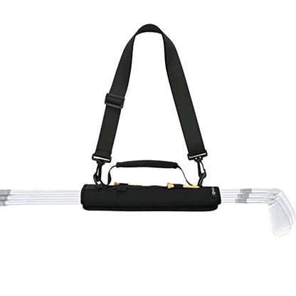 Cosmos Mini Golf Club Bag Portable Golf Club Carrier Sling Strap & Holder Sleeve for Course Training Practice Driving Range Carrier Gift Accessories for Men Women Golfer