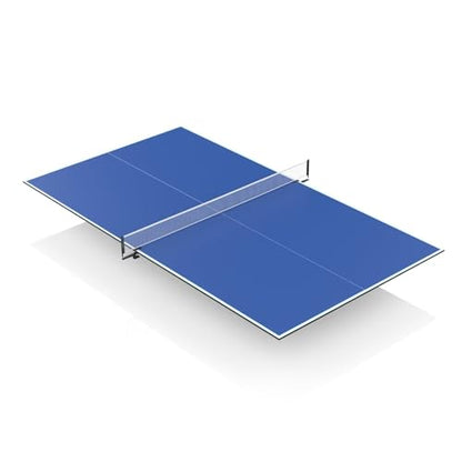 Ping Pong Table Topper for Pool Table,Foldable 8x4 FT Ping Pong Conversion Top with Net Set for Billiard Table w/Net & Foam Padding, Easy Conversion - color: Blue