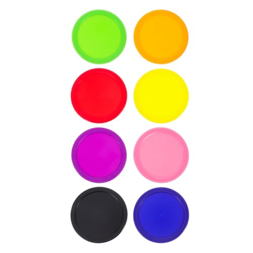 8pcs Air Hockey Pucks Replacement Set 64mm Sturdy Table Game Accessories for Home and Group Entertainment