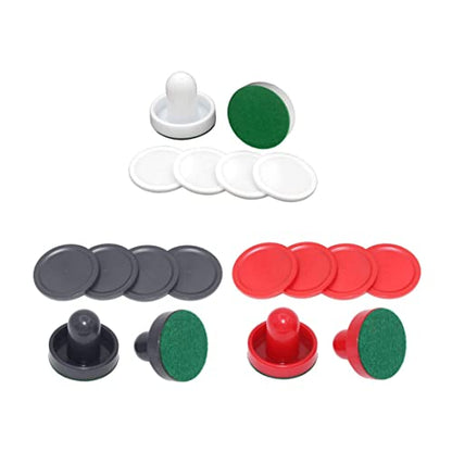 Air Hockey Pucks and Paddles, Air Hockey Pucks Air Hockey Replacement Set Ice Hockey Pushers Pucks Paddles Table Family Game White - color: White