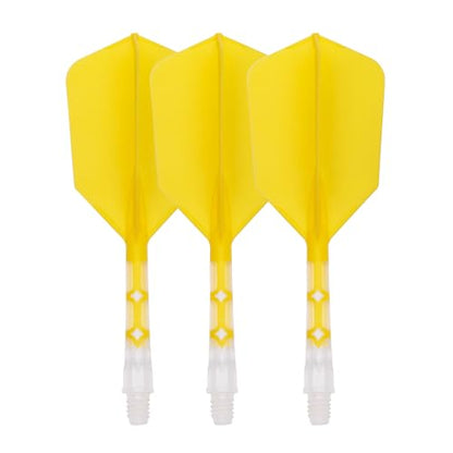 CUESOUL ROST T19 Integrated Dart Shaft and Flight Slim Shape M Size 28mm - color: Yellow