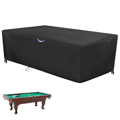 Agutsone 7/8/9 Feet Pool Table Cover, Billiard Table Cover for 7FT Snooker Billiard Pool Table Heavy Duty Waterproof Cover Outdoor Indoor Protection-93 x53 x32 inchs