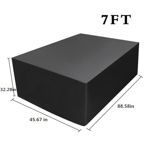 Waterproof Pool Table Cover Black Billiard Snooker Table Protector (88.6×45.7×32.3 in) - size: 88.6×45.7×32.3 in
