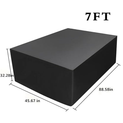Waterproof Pool Table Cover Black Billiard Snooker Table Protector (88.6×45.7×32.3 in) - size: 88.6×45.7×32.3 in