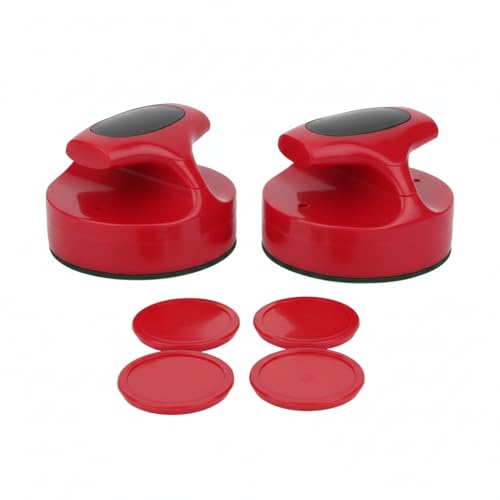 GOTOTOP Air Hockey Pucks and Pushers Hockey Game Table 94mm Slider Pusher Set with 4 Pucks Accessories Large Size Table Game Gift