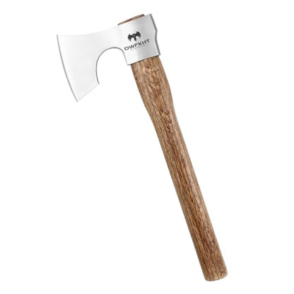 16.5" Throwing Axe, Throwing Hatchet with 1065 High Carbon Steel & Beech Wood Handle, Perfect for Axe Throwing Games, Competition and Recreation, Ideal Gift for Men (Silver Gray) - color: 1 Pack