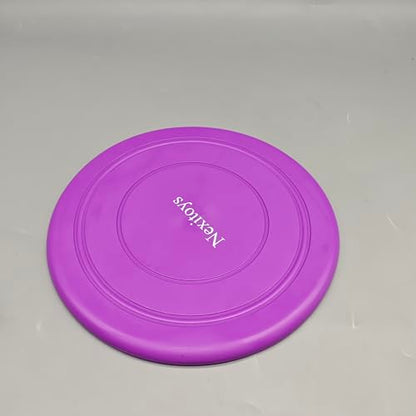 Nexitoys Flying Saucers, 17.5cm Silicone Disc, 66g Soft & Burr-Free Throwing Disc for Fitness and Outdoor Training – Purple