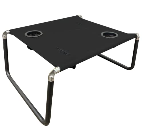 Neso Beach Table - Lightweight, Portable and Foldable Table for Beach, Camping and Outdoor Adventures - Stable Surface - with Cup Holder for Drinks and Phone Pockets - Black - color: Black